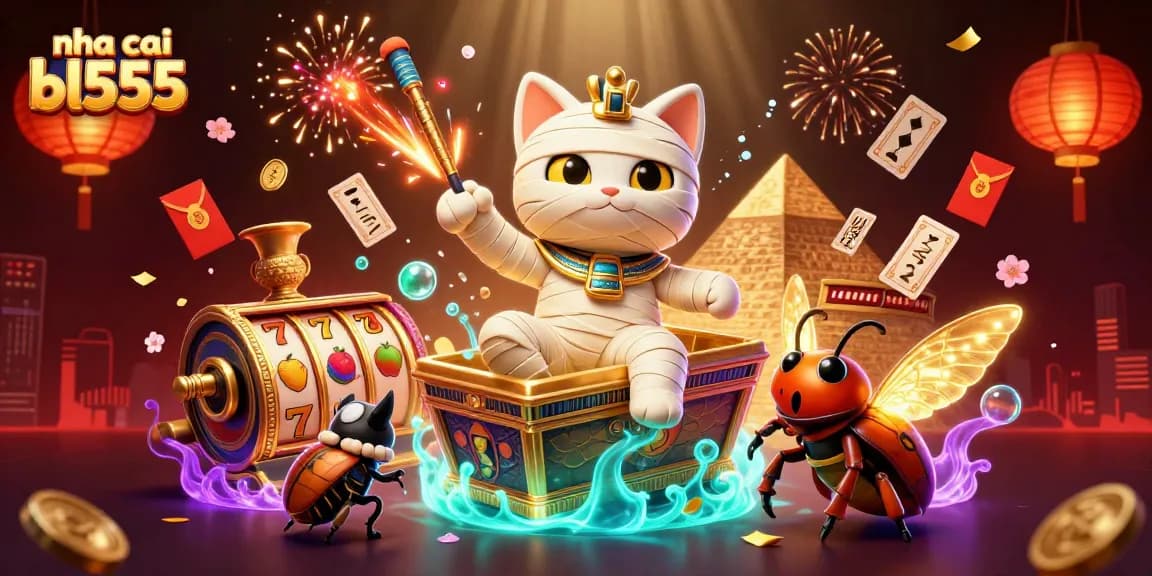 Experience thrilling slot action with nha cai bl555 showcased in a vibrant 3D casino setting.