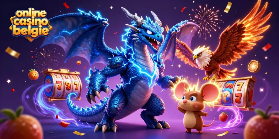 Play and win at online casino belgie with exciting slot game elements and electric characters.
