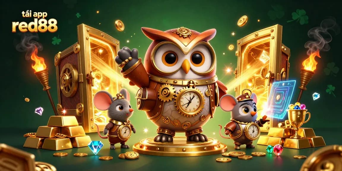 Experience vibrant casino excitement with tải app red88 in a colorful, dynamic 3D illustration.