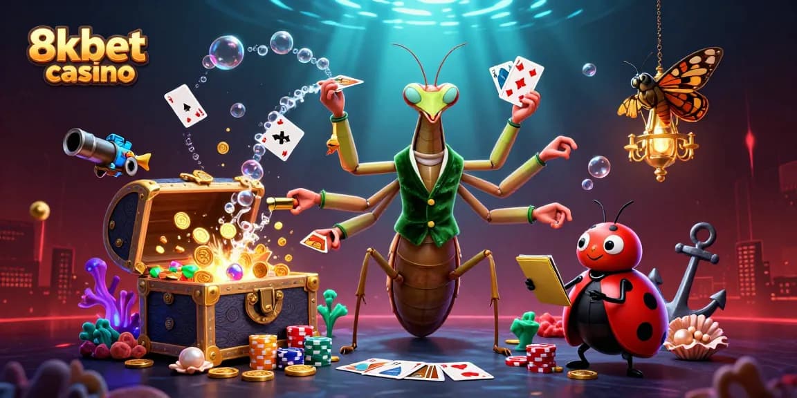 Engage in thrilling gameplay at 8kbet casino with vibrant characters and rich visual elements.