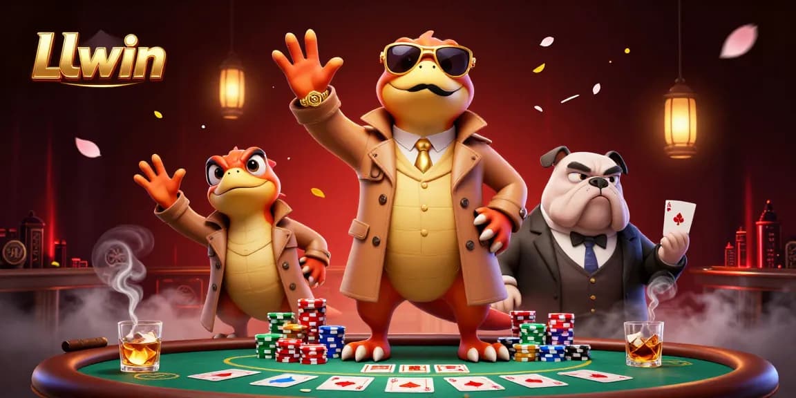 Elevate your gaming experience with LLwin as raptors whimsically try to enter a VIP casino lounge.