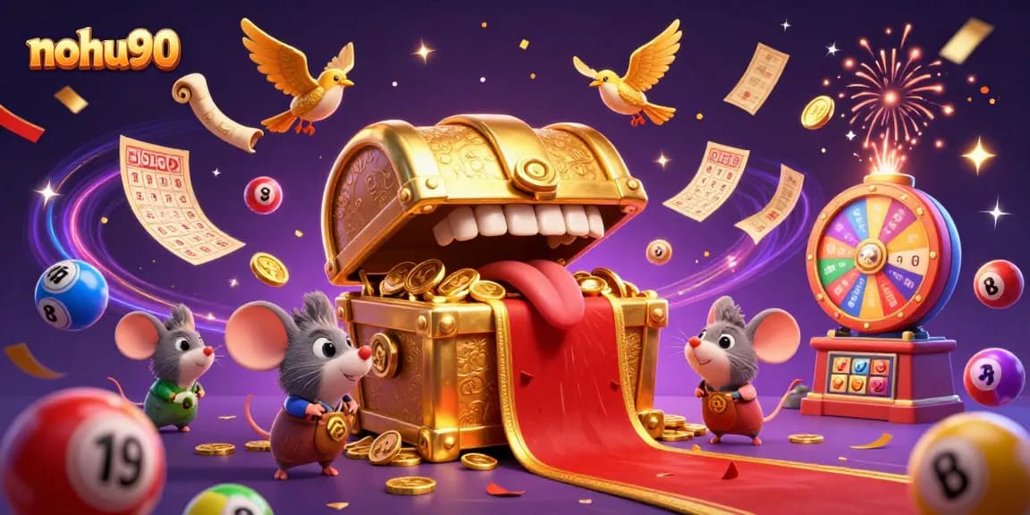 Experience the allure of nohu90 with vibrant lottery elements and interactive gameplay in a dynamic casino scene.
