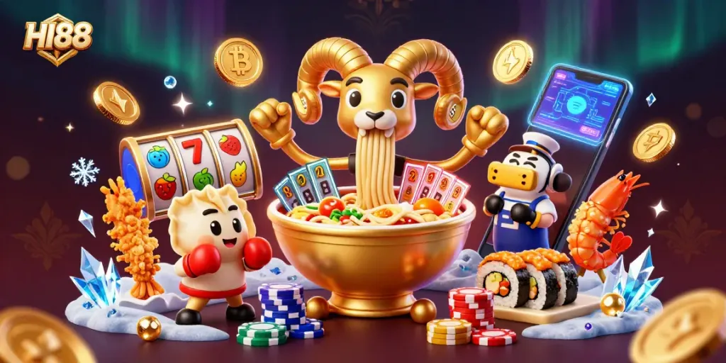 Play at HI88 and experience exciting casino action with vibrant colorful characters.