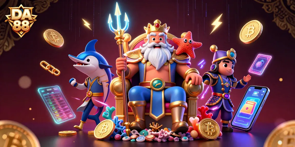 Join the excitement at DA 88 with Neptune and crypto rewards in a dazzling casino scene.