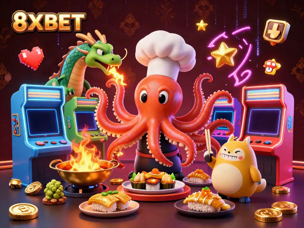 Engage in vibrant gameplay at 8XBET casino with thrilling characters and game elements creating excitement.