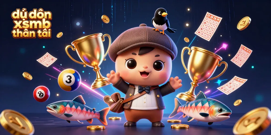 Engage with dự đoán xsmb thần tài in this vibrant illustration showcasing vibrant lottery elements and playful characters.