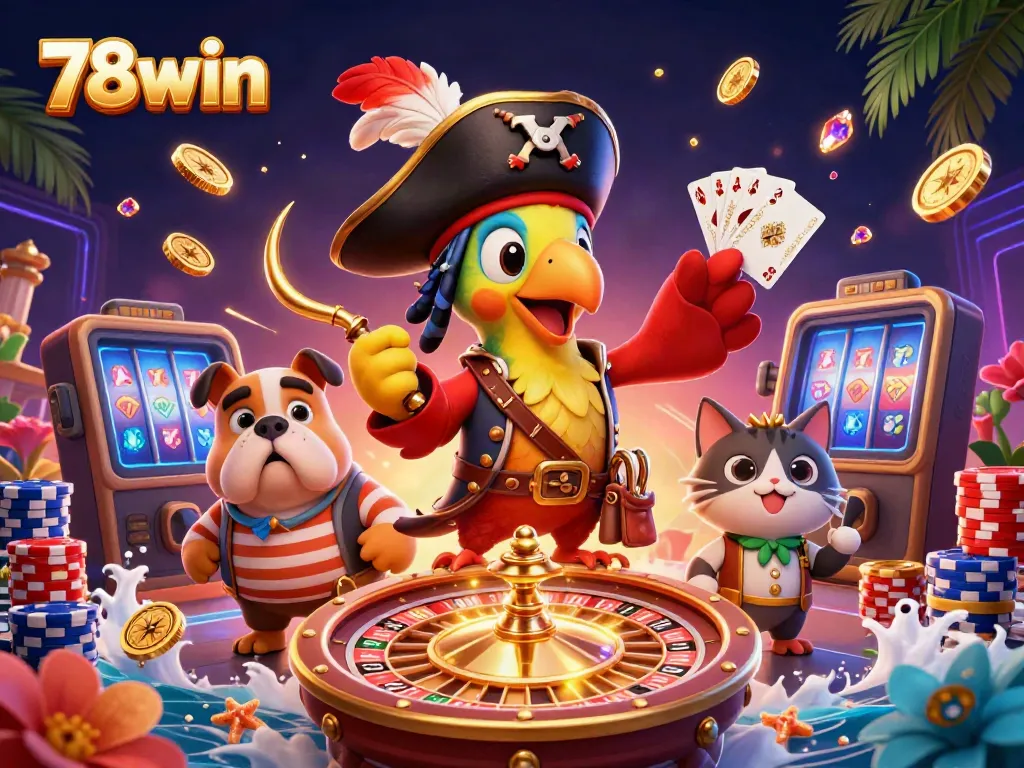 Experience thrilling wins at 78win with a vibrant 3D casino adventure featuring dynamic game elements.