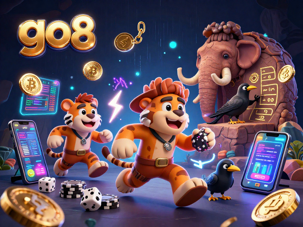 Experience the thrill at go8's vibrant casino filled with exciting games and crypto elements.