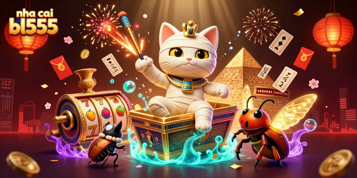 Experience thrilling slot action with nha cai bl555 showcased in a vibrant 3D casino setting.