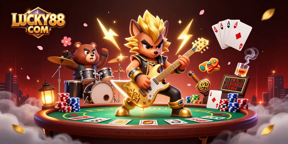 Experience thrilling wins with LUCKY88 COM in this vibrant casino scene featuring poker action.