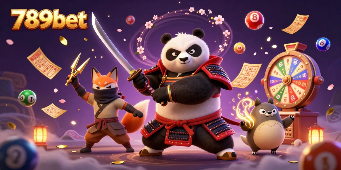Join the thrill of gaming at 789bet with a vibrant 3D casino scene full of dynamic lottery elements.