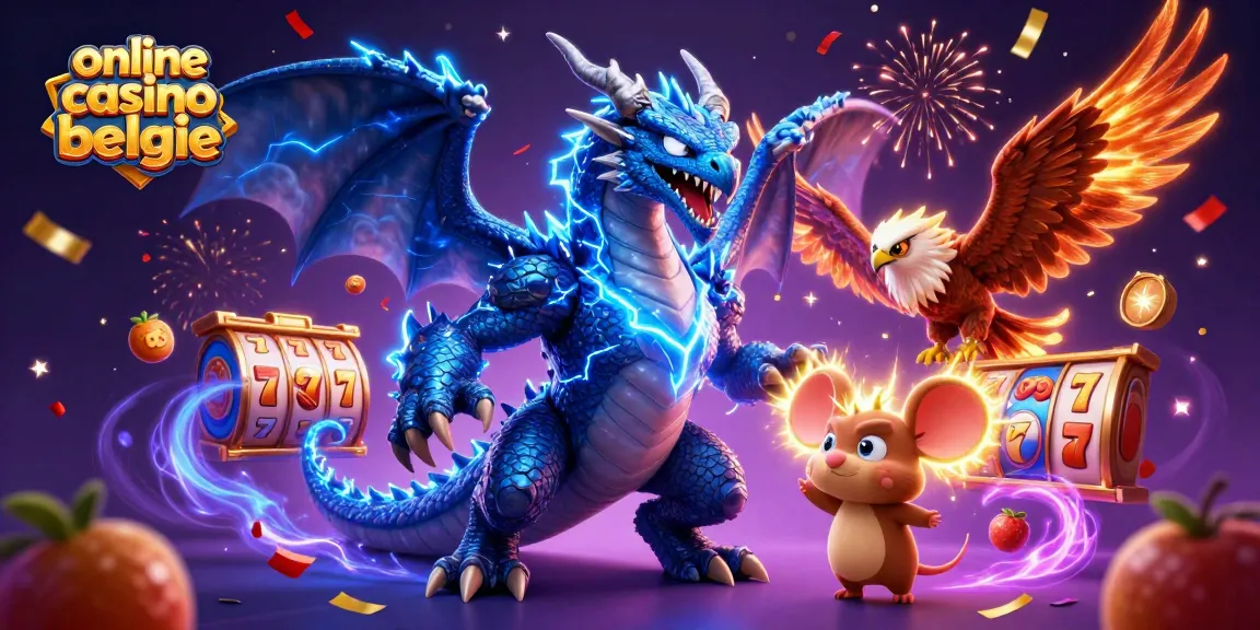 Play and win at online casino belgie with exciting slot game elements and electric characters.