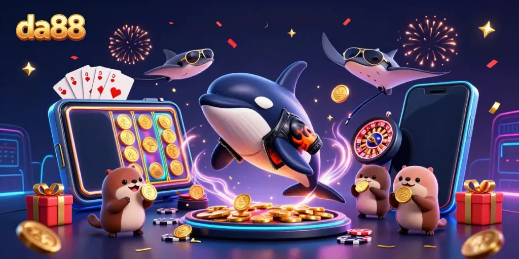 Experience exciting slots with da88 in this vibrant 3D casino adventure!