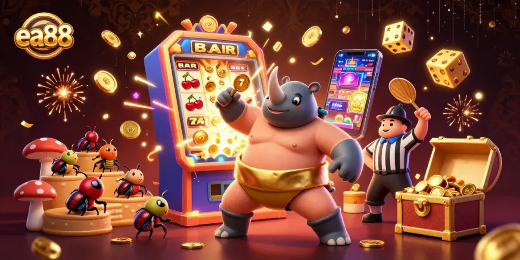 Engage with the thrilling world of ea88 as the sumo champion beetle conquers the casino scene.