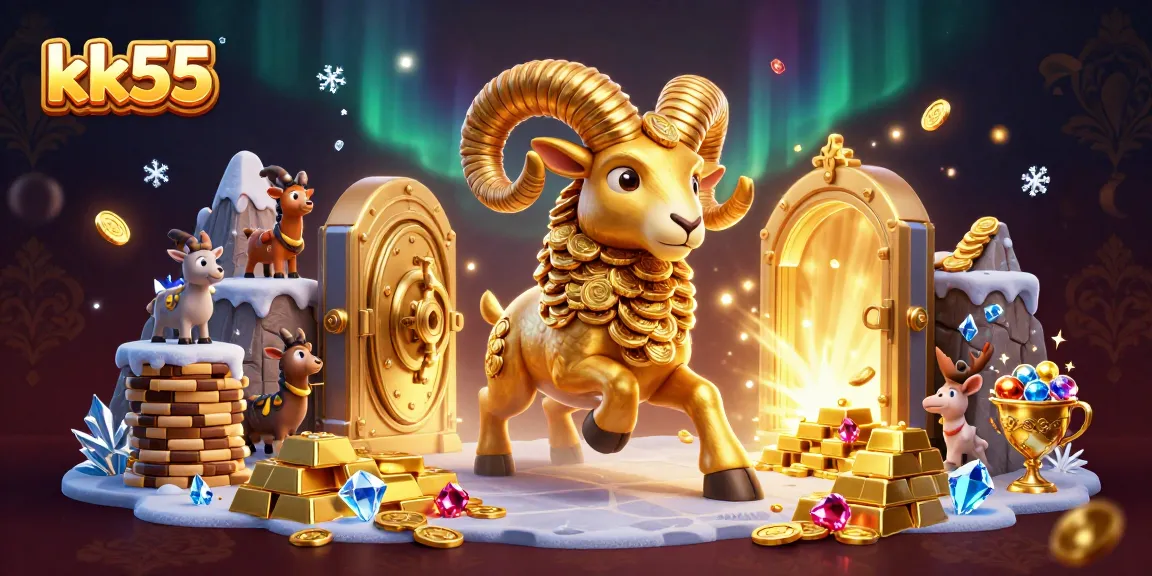 Experience thrilling wins at kk55 casino with the golden ram charging through a treasure-filled gateway.