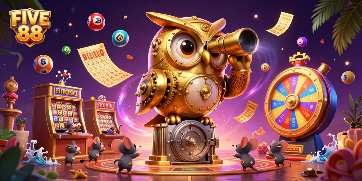 Experience thrilling gameplay at FIVE 88 with dynamic elements and engaging characters in a vibrant casino atmosphere.