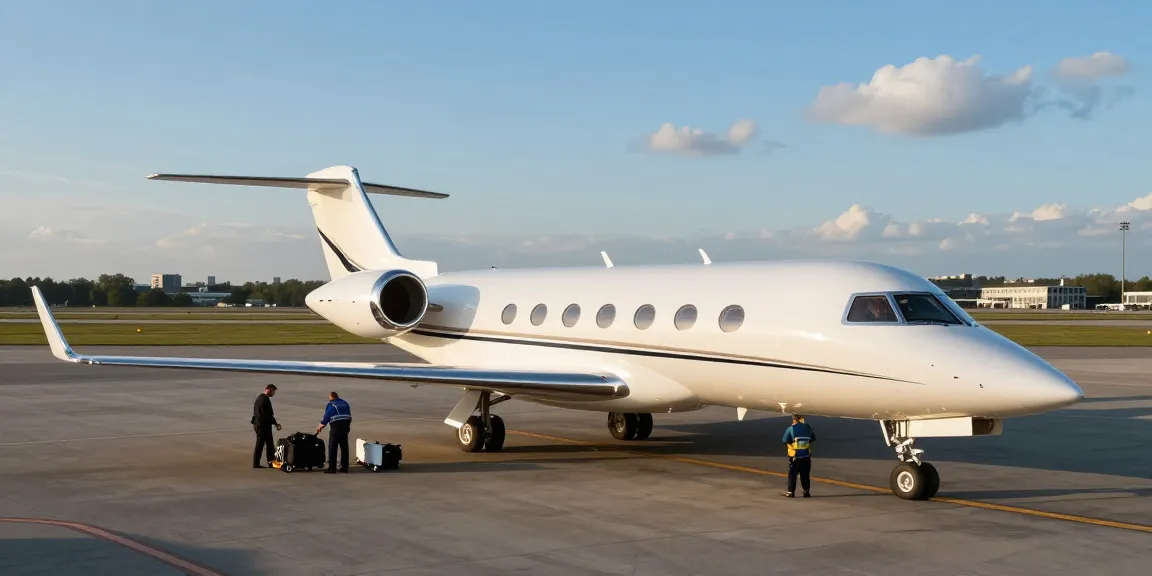 Private jet rental Amsterdam at Schiphol Airport featuring a sleek aircraft on the tarmac, prepared for departure.