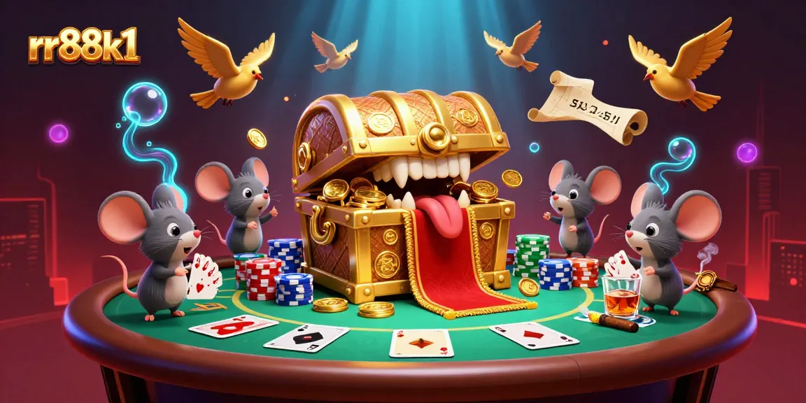 Experience thrilling winnings at rr88k1 with captivating poker-themed 3D illustration.