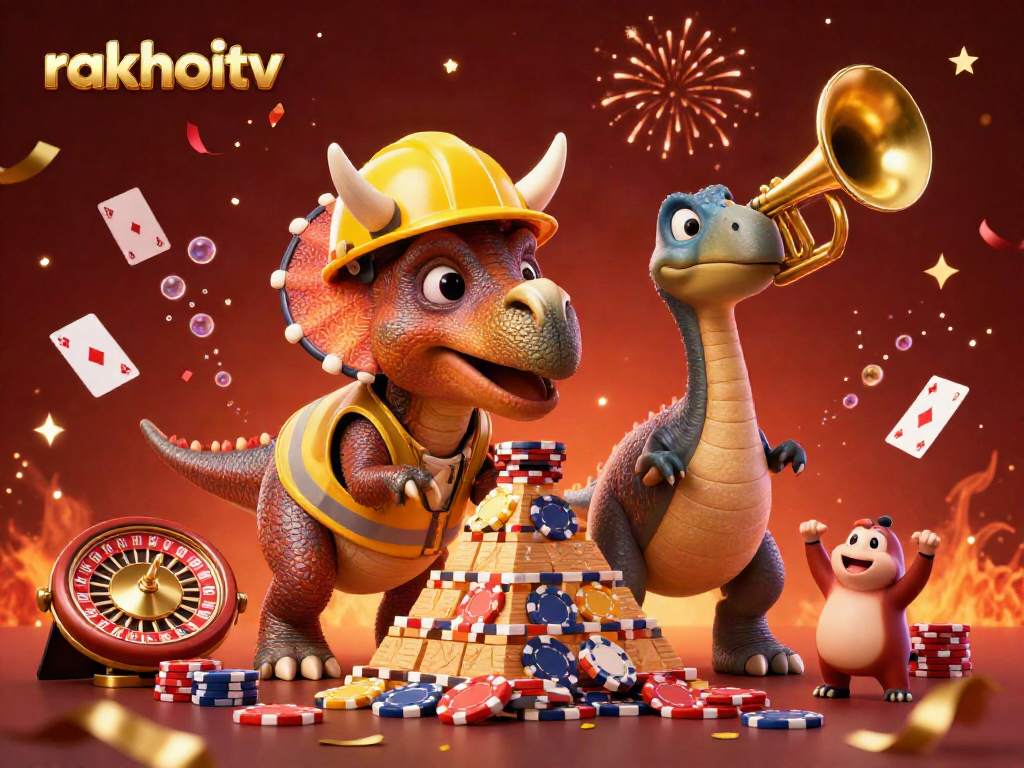 Experience the thrilling action of rakhoitv with vibrant 3D characters and rich casino elements.