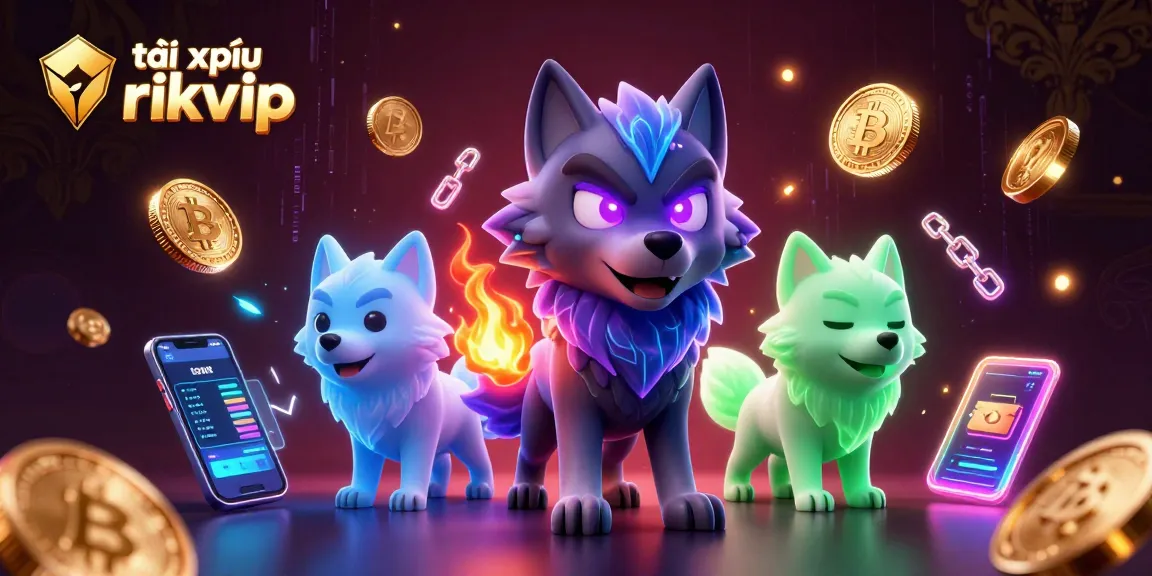 Engage in thrilling gameplay with tài xỉu rikvip, featuring dynamic ghostly wolves and crypto elements.
