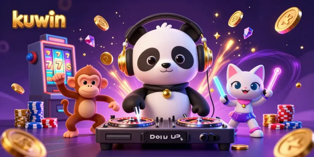 Experience dynamic gambling excitement with kuwin featuring lively characters and vibrant casino elements.