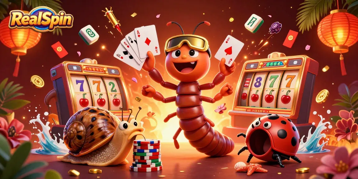 Speel spannende spellen bij RealSpin, met een kleurrijke 3D-illustratie van een dealer en gokelementen.