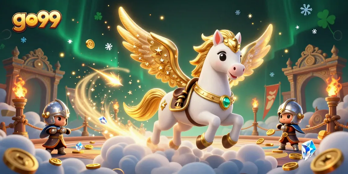 Experience the excitement of go99 with vibrant casino elements and a fantasy scene.