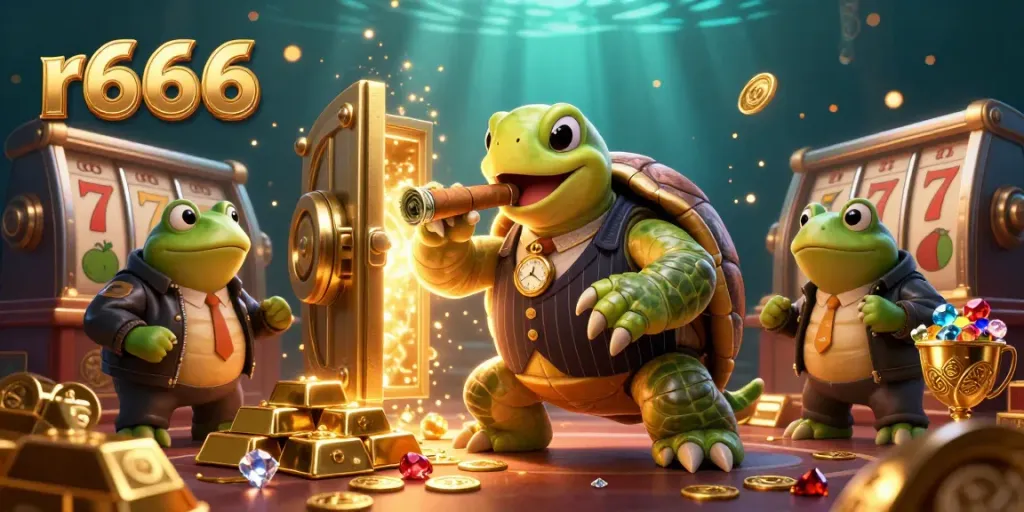 Experience the thrill of r666 with giant slots and vibrant casino ambiance featuring classic characters.
