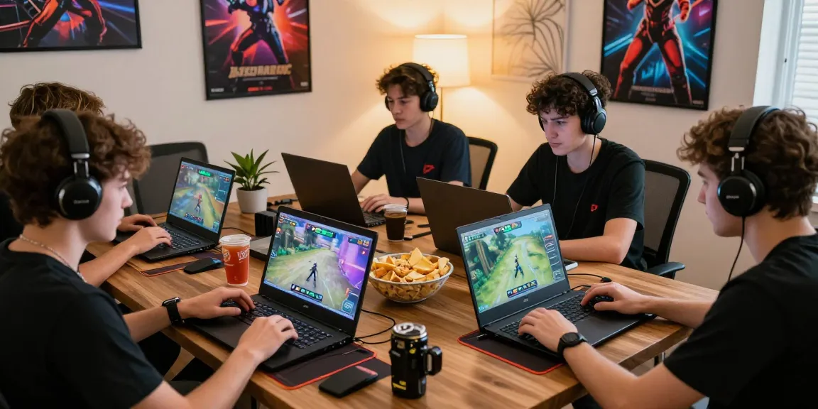 B52Club players enthusiastically gaming online with vibrant graphics and snacks.