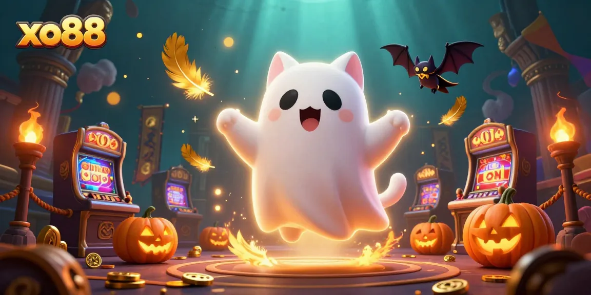 Experience exciting gameplay at xo88 with the ghost cat and vibrant casino atmosphere.