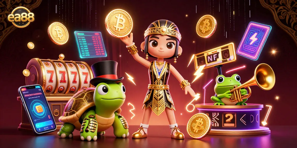 Engage in thrilling slot action with ea88, featuring vibrant characters and exciting gaming elements.
