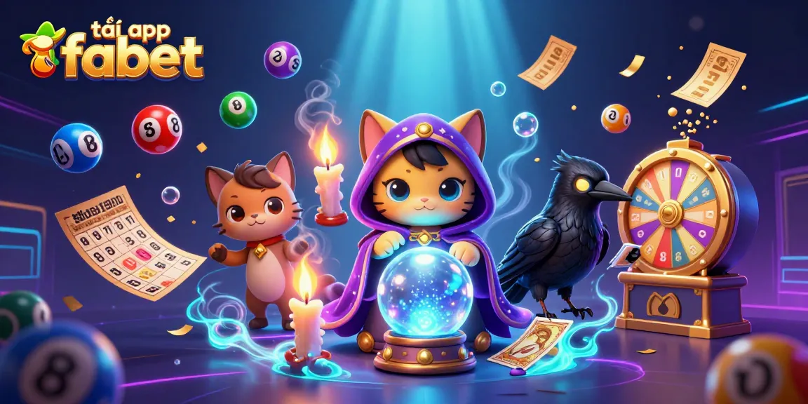 Experience the thrill of tải app fabet with vibrant casino elements and mystical characters in this engaging illustration.