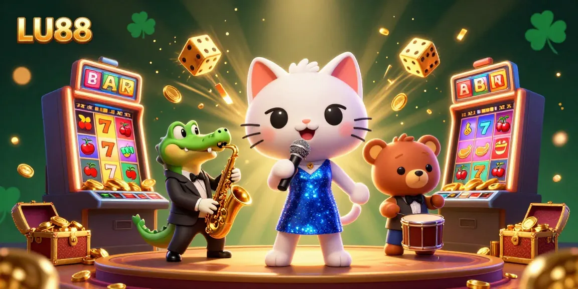 LU88 game experience with lively characters, vibrant design, and exploding jackpot.