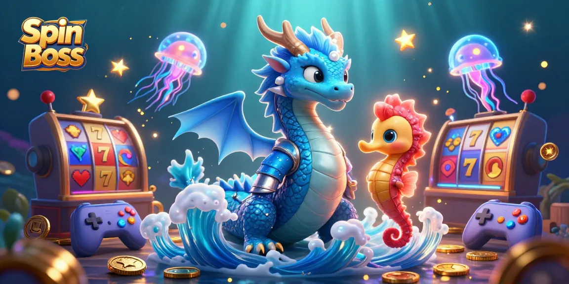 Spin Boss illuminates the sea's wonders while players spin for jackpots in a vibrant underwater casino.