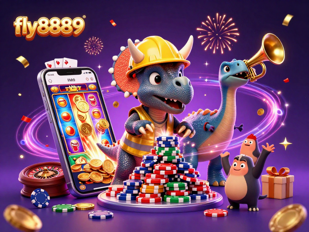 Engage in thrilling gaming experiences at fly8889 with exciting 3D casino fun illustrated creatively.