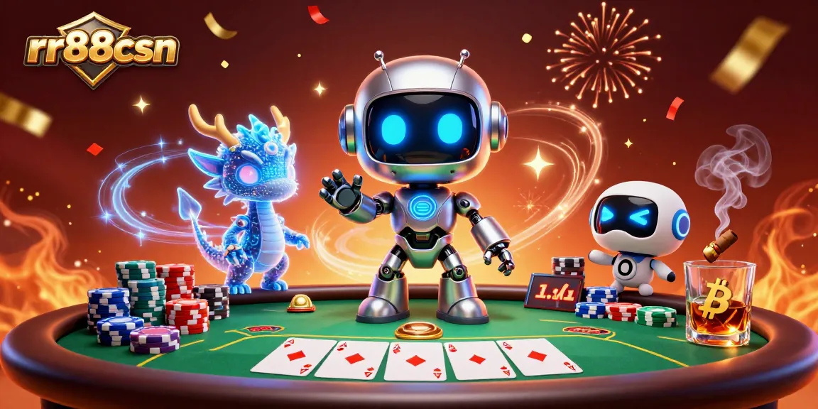 Experience thrilling poker action with rr88csn characters, dynamic casino elements, and vibrant atmosphere.