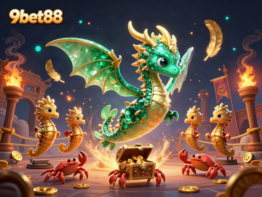 Experience thrilling gameplay with 9bet88 in a vibrant casino-themed illustration.