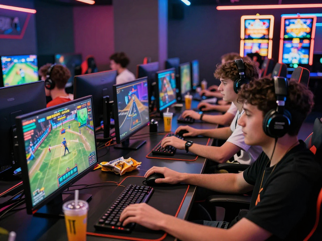 TISU4D, platform game online terpercaya 2026, pemain menikmati berbagai permainan di ruang gaming modern.