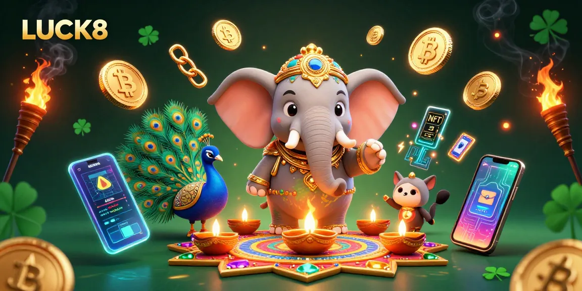 Experience thrilling gameplay with LUCK8, exploring vibrant casino scenes filled with exciting elements.