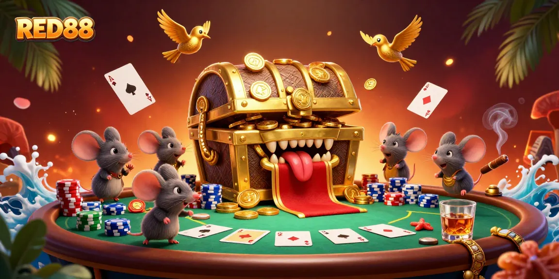Experience thrilling gameplay at RED88 with 3D cartoon treasures and vibrant poker action.
