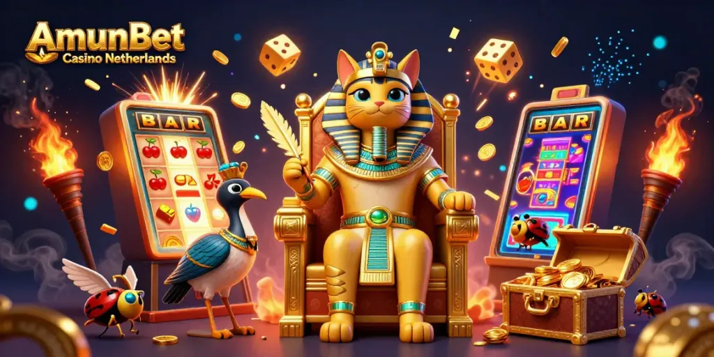Beleef de spanning van AmunBet Casino Nederland met kleurrijke gokkasten en rijke schatten.