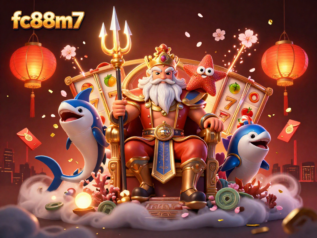 Experience thrilling gameplay with fc88m7 among 3D sea king Neptune and captivating slot elements.