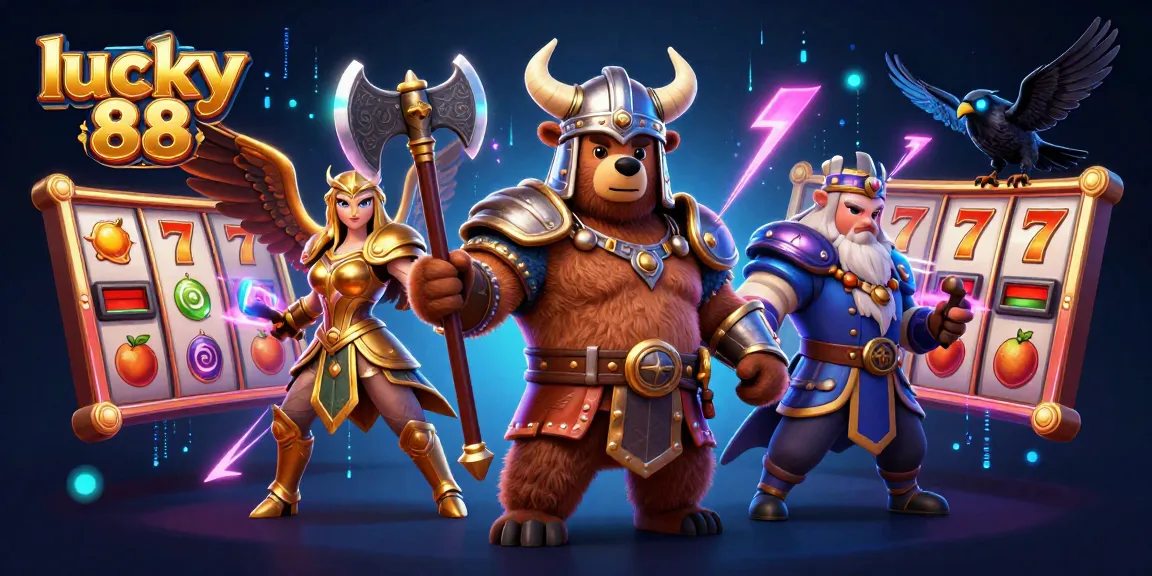 Experience thrilling spins with lucky 88 slot featuring vibrant 3D characters and dynamic game elements.