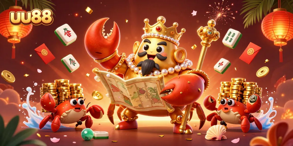 Experience exhilarating wins at uu88 with a vibrant crab emperor and treasure-filled gaming scene.