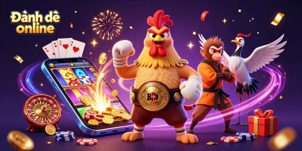 Experience the thrill of Đánh đề online amidst a vibrant and energetic casino scene