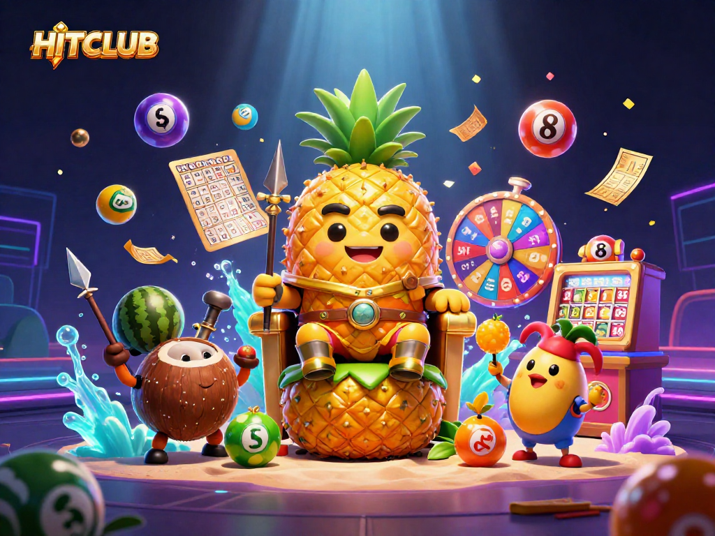 Experience exciting wins at HITCLUB with vibrant scenes of gaming and dynamic action illustrations.