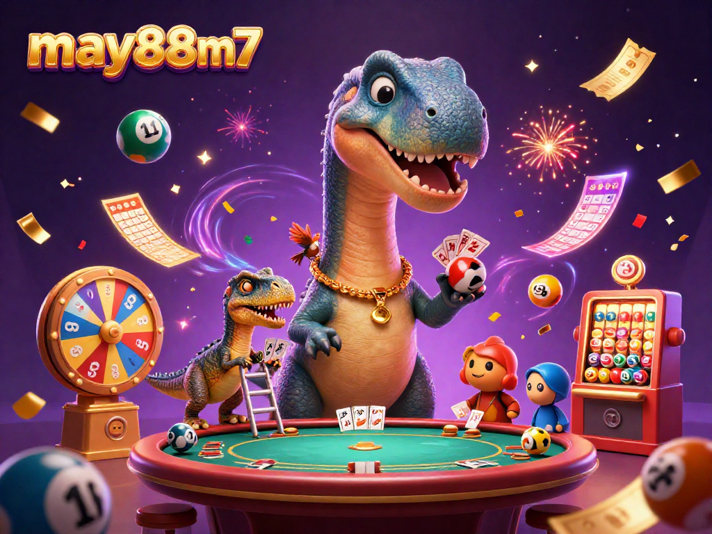 Watch may88m7 deliver excitement at the casino with a giant brontosaurus and raptor dealer!