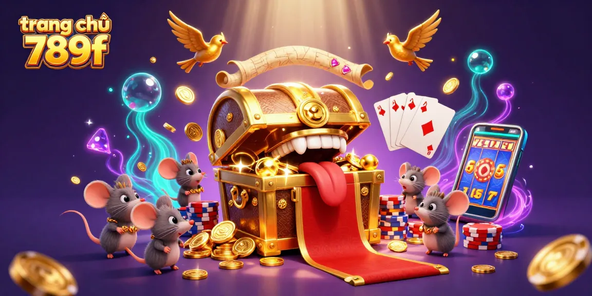 Win big at trang chủ 789f with treasure chests, golden coins, and exciting games.