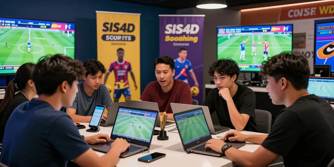 Penggemar judi bola SIS4D bersemangat membahas taruhan dalam suasana modern.