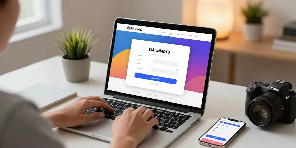 Proses tahun4d login di halaman web dengan tampilan modern.